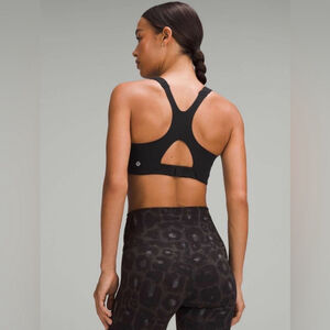 Lululemon Ultralu Square-Neck Workout Bra Medium Support, D/DD Cup Black